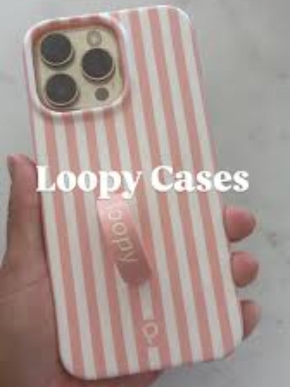 Loopy case iPhone 16 pro terracotta stripes